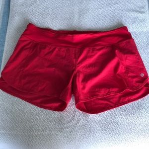 Red Lululemon Shorts Size 12